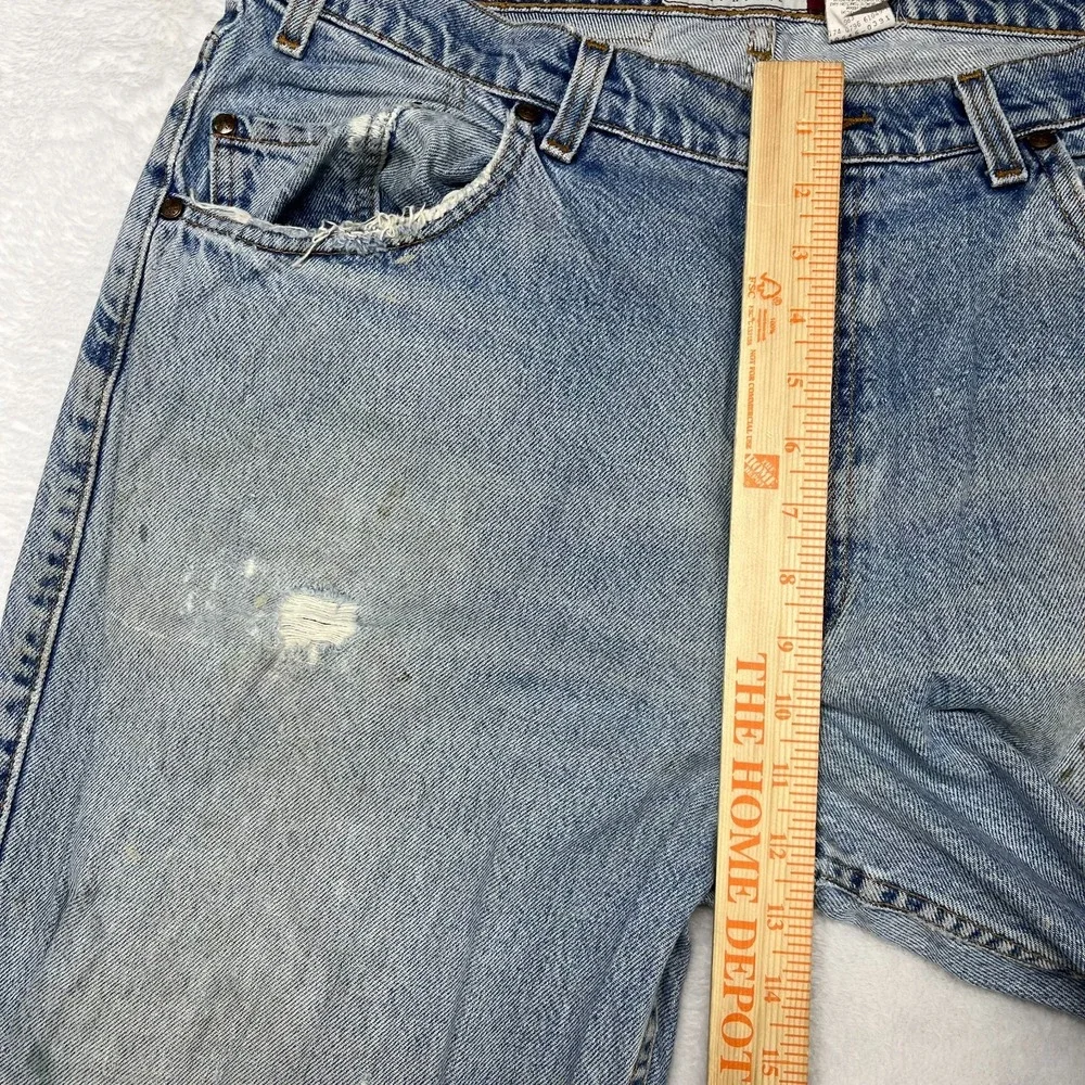 Levi's Strauss Signature 545 Loose Fit Jeans Men's Blue Denim Distressed - 35X31